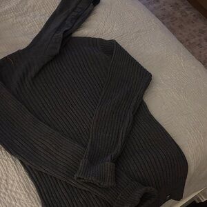 Buffalo David Bitton Charcoal Ribbed Sweater